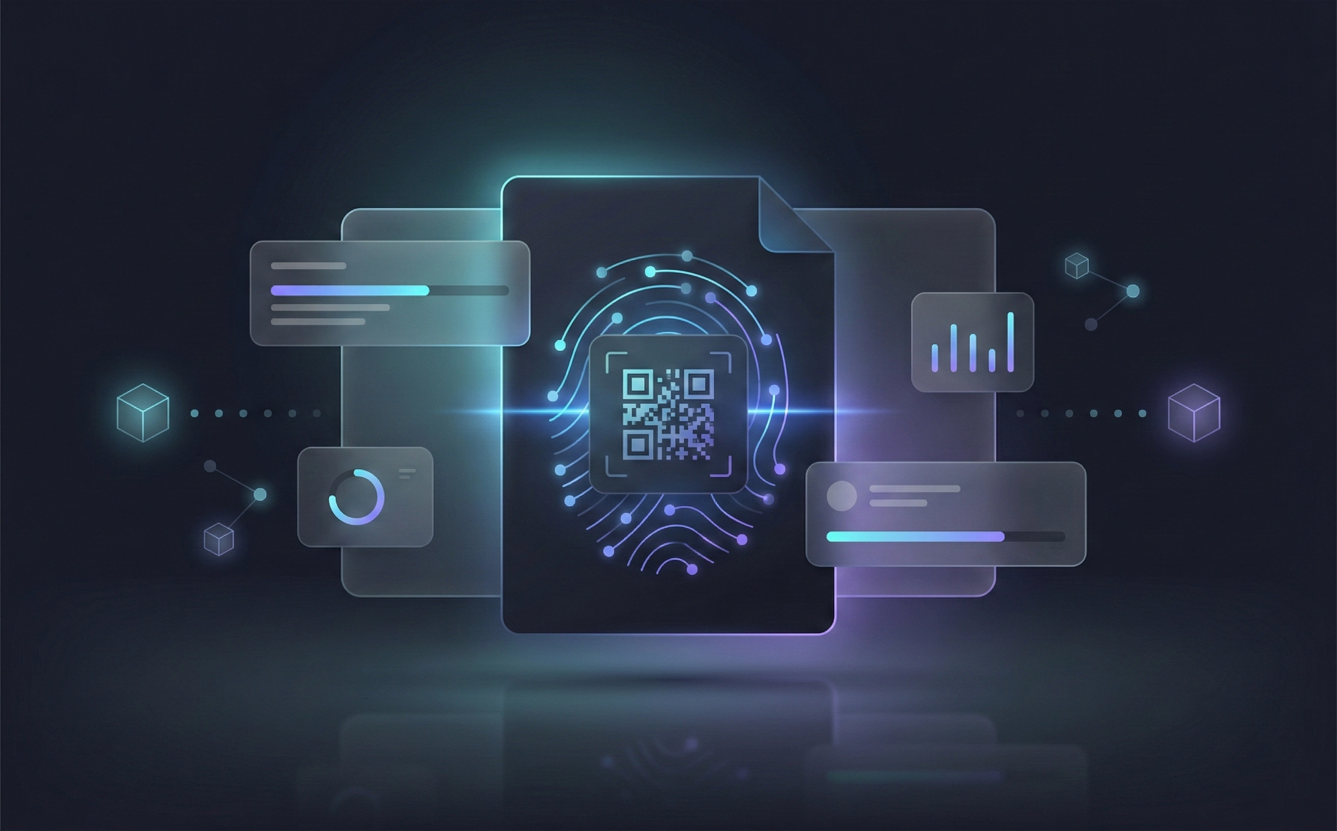 DesignCert – Digitales Zertifikat mit QR-Code und Blockchain-Fingerprint
